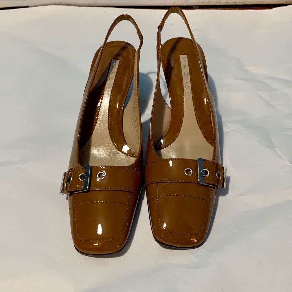 Via Spiga slingbacks. Caramel color.  NWOT